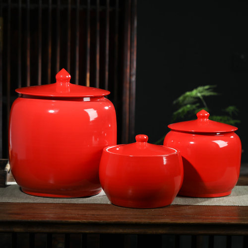 陶瓷陶瓷米缸米缸景德镇带盖