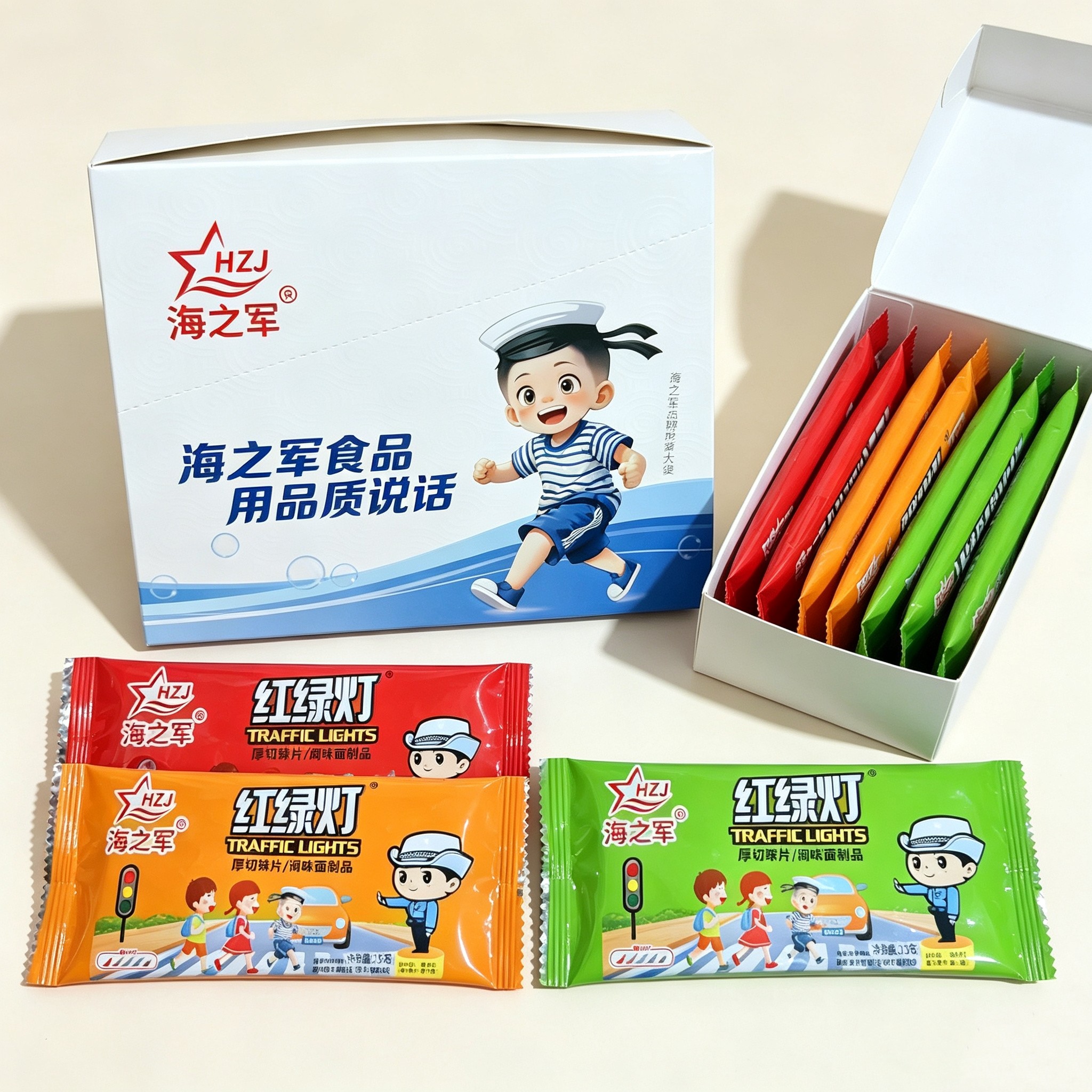 海之军红绿灯辣条 厚切辣片调味面制品 8090怀旧童年小零食图片