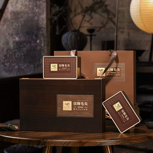 信阳毛尖皮纹1915二合一礼盒250g