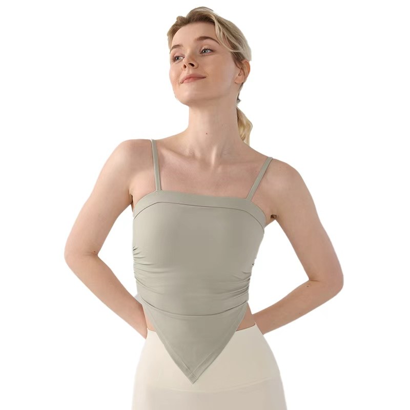 甜辣吊带背心女内搭欲设计感系带开叉不规则带胸垫外穿上衣,运动服/休闲服装,运动文胸,淘宝优惠券,粉丝福利购,淘宝优惠卷