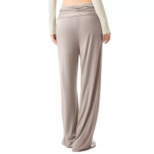 垂感阔腿裤女宽松透气健身遮肉显瘦直筒运动长裤速干(无飘带）