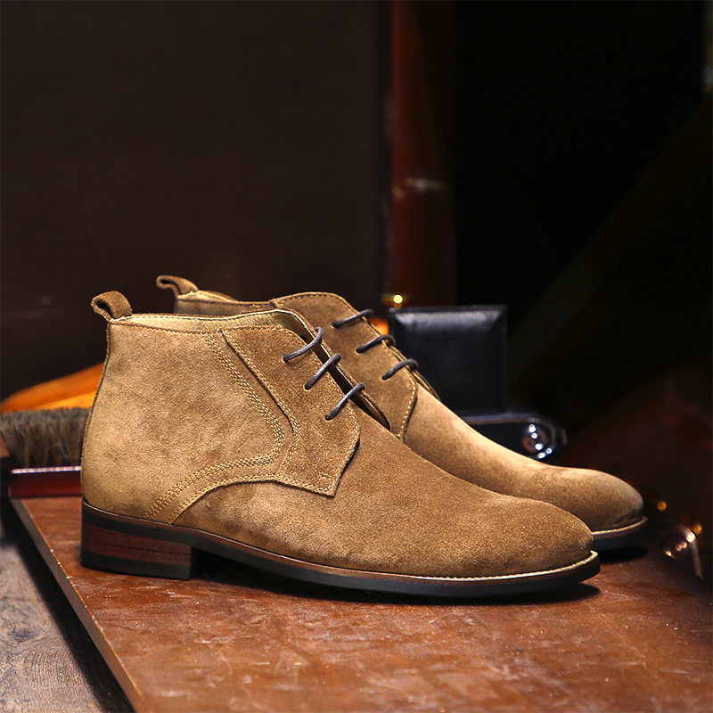 TRD男士复古沙漠靴男简约短靴真皮户外工装靴高帮翻毛皮男靴系带|msdalam kategori Kasut lelaki popular, kasut tinggi - dari Buy2taobao.com untuk memberikan perkhidmatan ejen Taobao profesional membeli