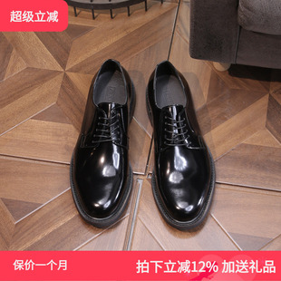 手工缝制男鞋 TRD德比鞋 圆头休闲皮鞋 系带真皮正品 男商务正装 皮鞋