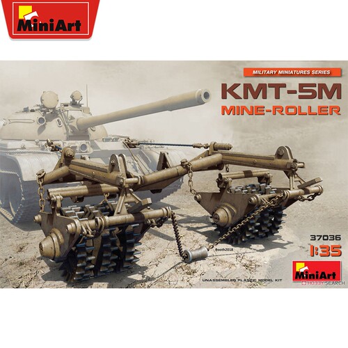 文华 Miniart 1/35 坦克 加装KMT-5M 扫雷滚 塑料模型37036