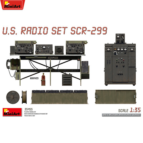 文华 MiniArt 1/35 美国无线电套装 SCR-299 拼装模型 35455
