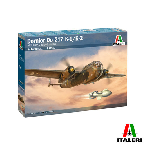 文华伊达雷利/ITALERI 1/72 德DO 217K轰炸机 带弗里茨X炸弹1488