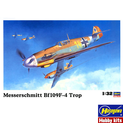 文华模型长谷川 1/32 梅塞施密特 Bf109F-4 TROP 战斗机 08881