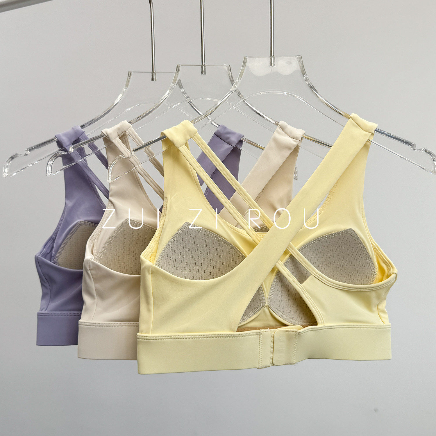 高强度防震运动背心女交叉美背一体式胸垫瑜伽内衣跑步健身文胸,运动服/休闲服装,运动文胸,淘宝优惠券,粉丝福利购,淘宝优惠卷