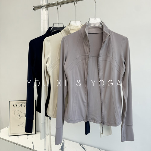 lulu同款瑜伽服外套女秋冬户外专业运动晨跑步长袖训练健身服上衣