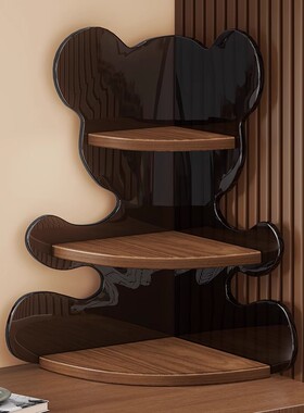 日本进口MUJIE桌面转角置物架玄关杯架水杯收纳梳妆台面多层角架