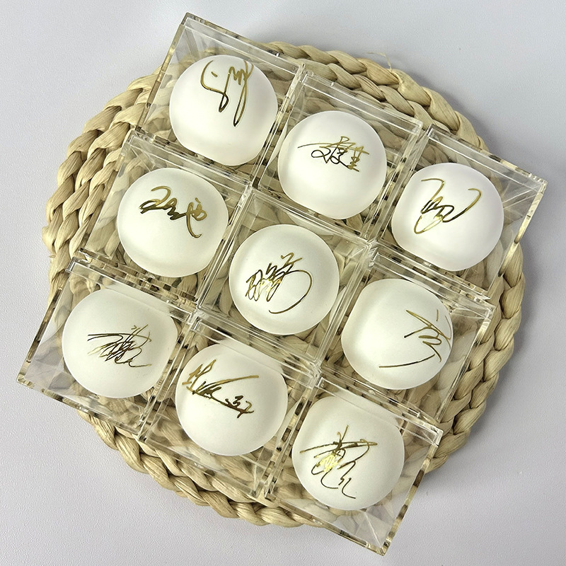 乒乓球摆件球迷礼物收藏一星ABS图案印刷DIY三星创意周边情侣毕业