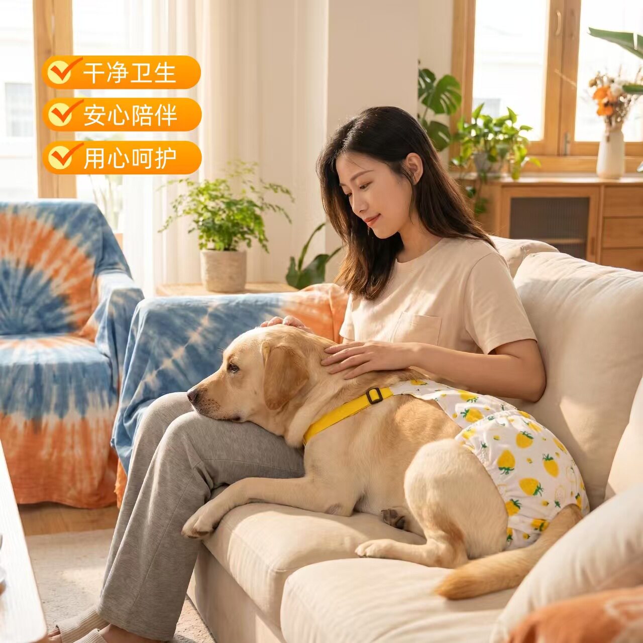 中大型狗狗生理裤母狗生理期月经裤宠物护垫金毛边牧防骚扰安全裤