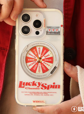 幸运转盘iphone17苹果16promax手机壳原创小众设计新款支架适用苹果15promax保护壳防摔新年磁吸14手机壳趣味