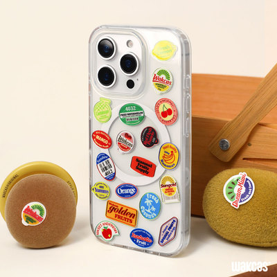 水果标签苹果iphone17promax手机壳小众趣味原创设计磁吸适用iphone16promax手机壳简约苹果15防摔壳日韩ins
