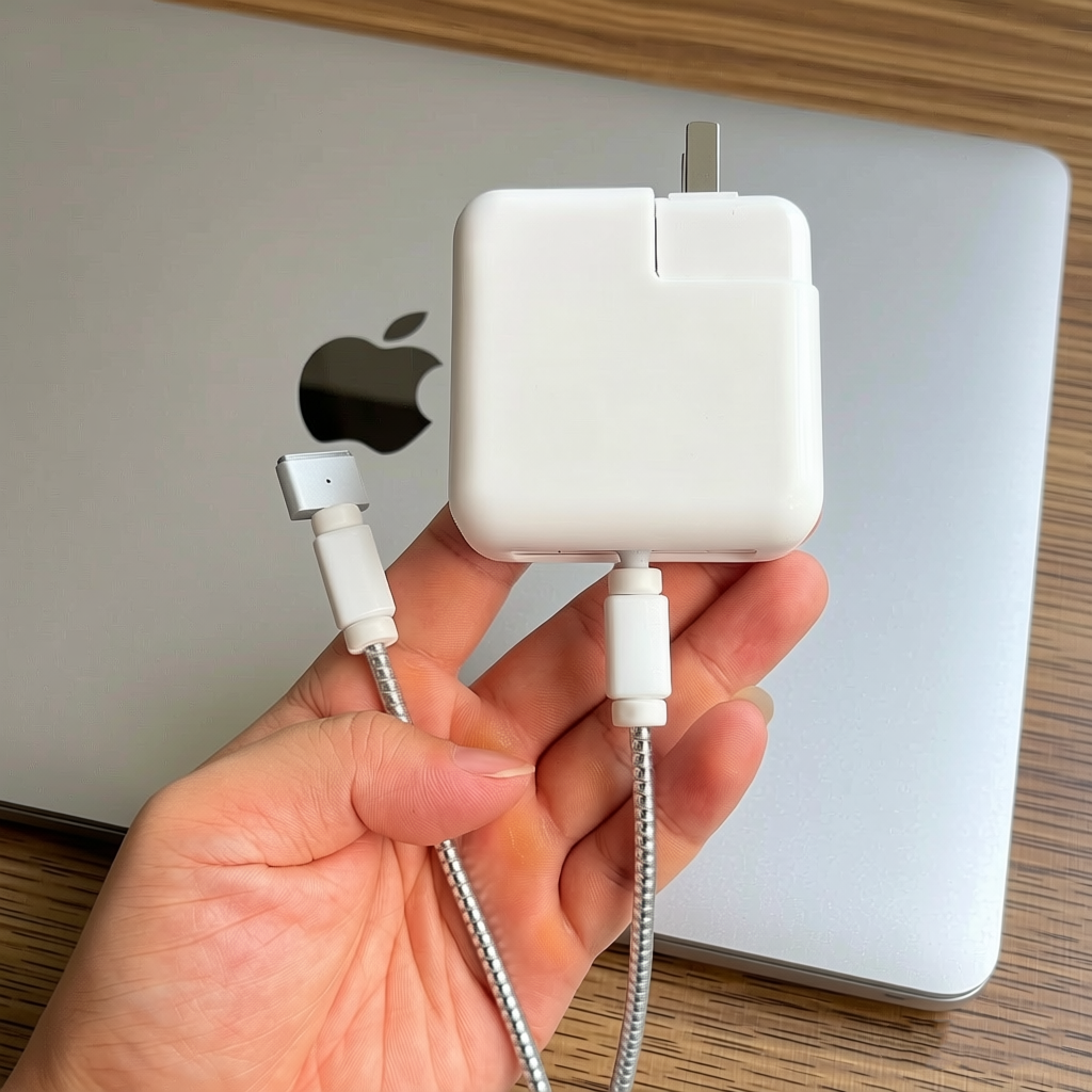 适用苹果A1466笔记本Macbook电脑45W充电器壳数据线保护套T形防断