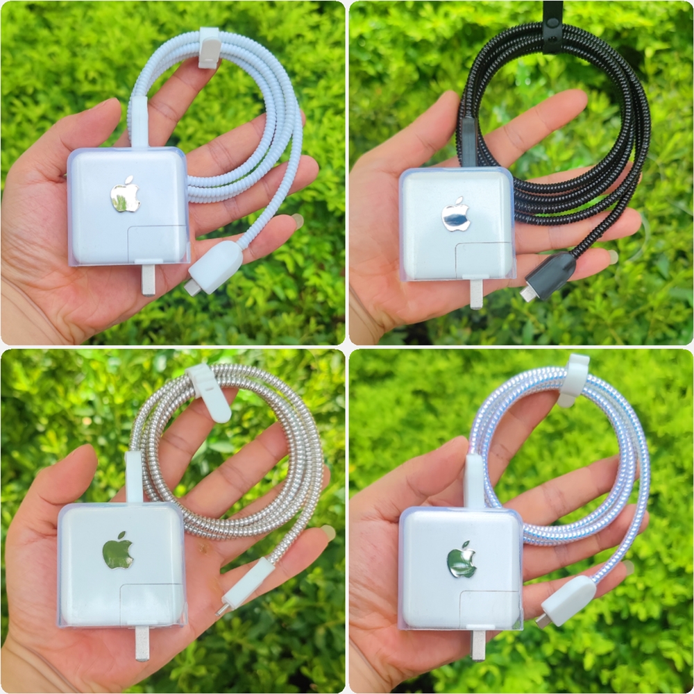 适用苹果16 15promax数据线保护套30W充电器iPhone16 plus 35W缠