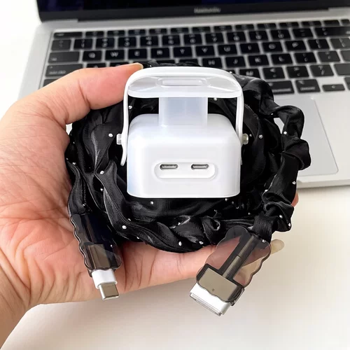 适用苹果MacBook Air M5 M4笔记本35W 40W充电器缠绕数据线保护套