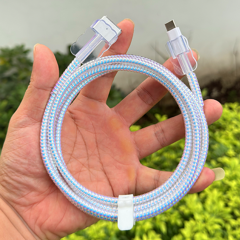 适用苹果笔记本MacBook Air电脑Air数据线保护套mac防断2米缠绕绳