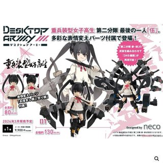 J3现货 桌上武裝 DESKTOP ARMY 重兵裝型女子高中生 第二分隊 伍