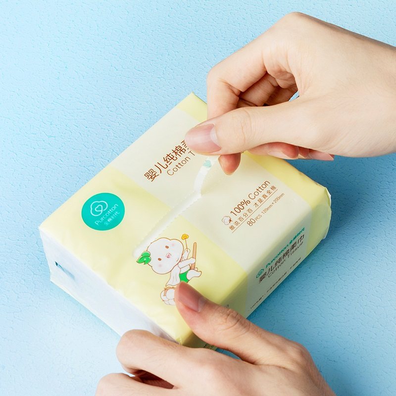 全棉时代新款婴儿棉柔巾宝宝干湿两用纯棉加厚非湿巾无菌80抽*6包,洗护清洁剂/卫生巾/纸/香薰,棉柔巾/洗脸巾,淘宝优惠券,粉丝福利购,淘宝优惠卷