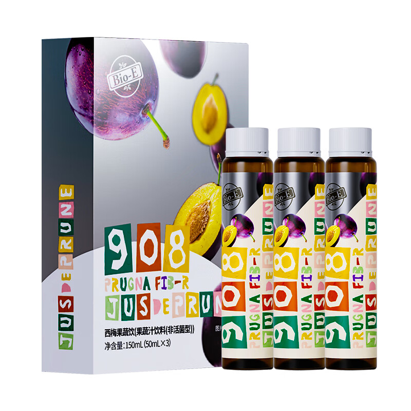 Bioe西梅酵素汁果蔬bioe908西梅酵素益生元果汁官方正品旗舰店