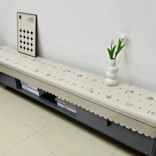 法式电视柜条几柜防水防油防烫长方形电视机柜鞋柜保护垫长条桌布