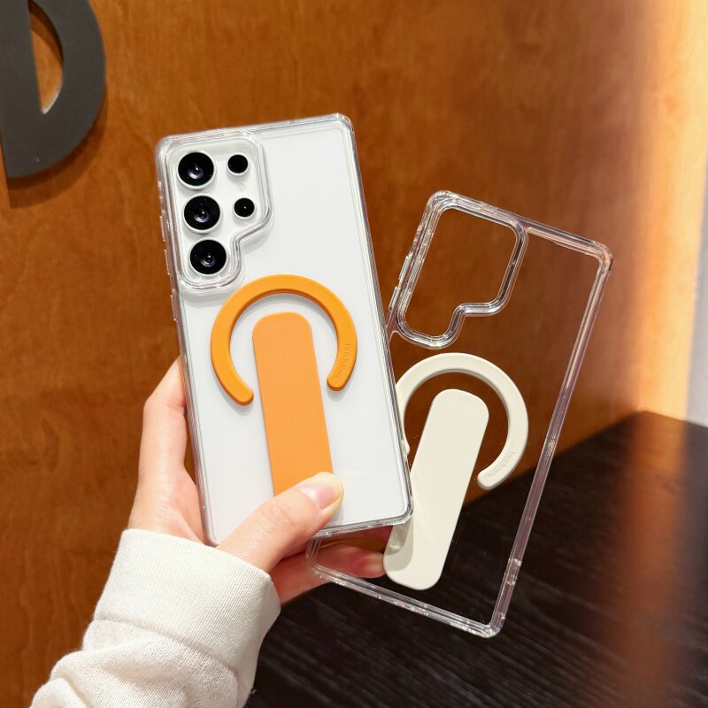 新款透明磁吸适用三星S26Ultra手机壳s25+腕带指环Galaxy s24plus高级女防摔带支架S25U小众男透明简约26外壳