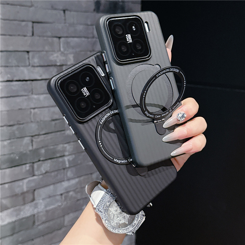 超薄肤感瓦楞金属支点磁吸支架浅蓝色适用小米17pro手机壳新款13高级感15防摔13Pro轻奢情侣女保护套xiaomi15