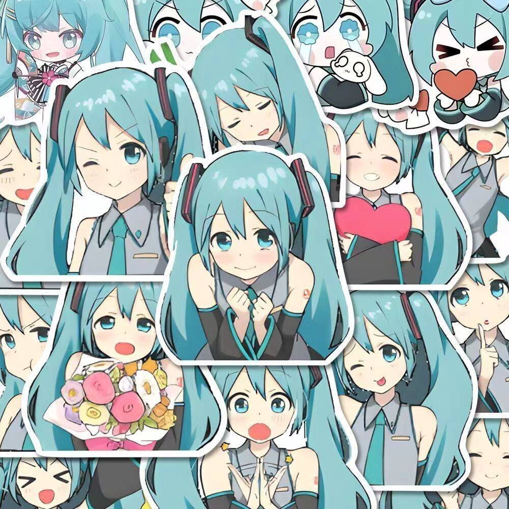 爆款可爱日系初音未来贴纸mik贴纸