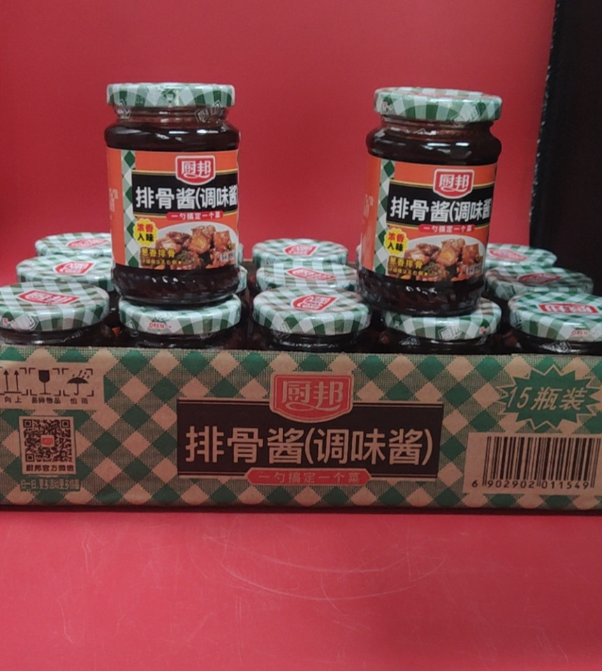 厨邦排骨酱220g*15玻璃瓶装