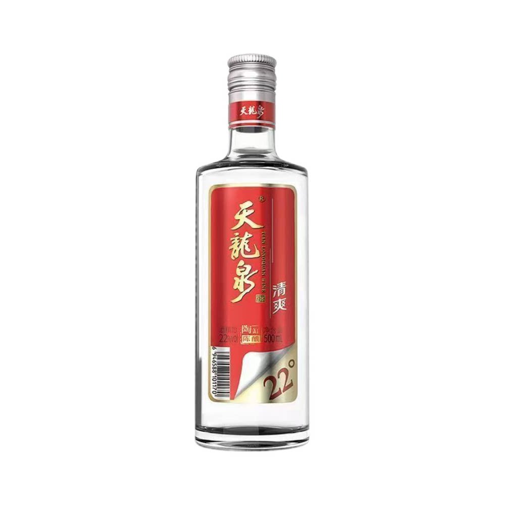 天龙泉清爽白酒22度500mlX1