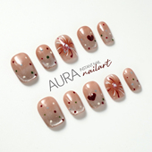纯手工穿戴甲2026高级法式 AuraNail 浪漫烟花 猫眼跨年心动烟花