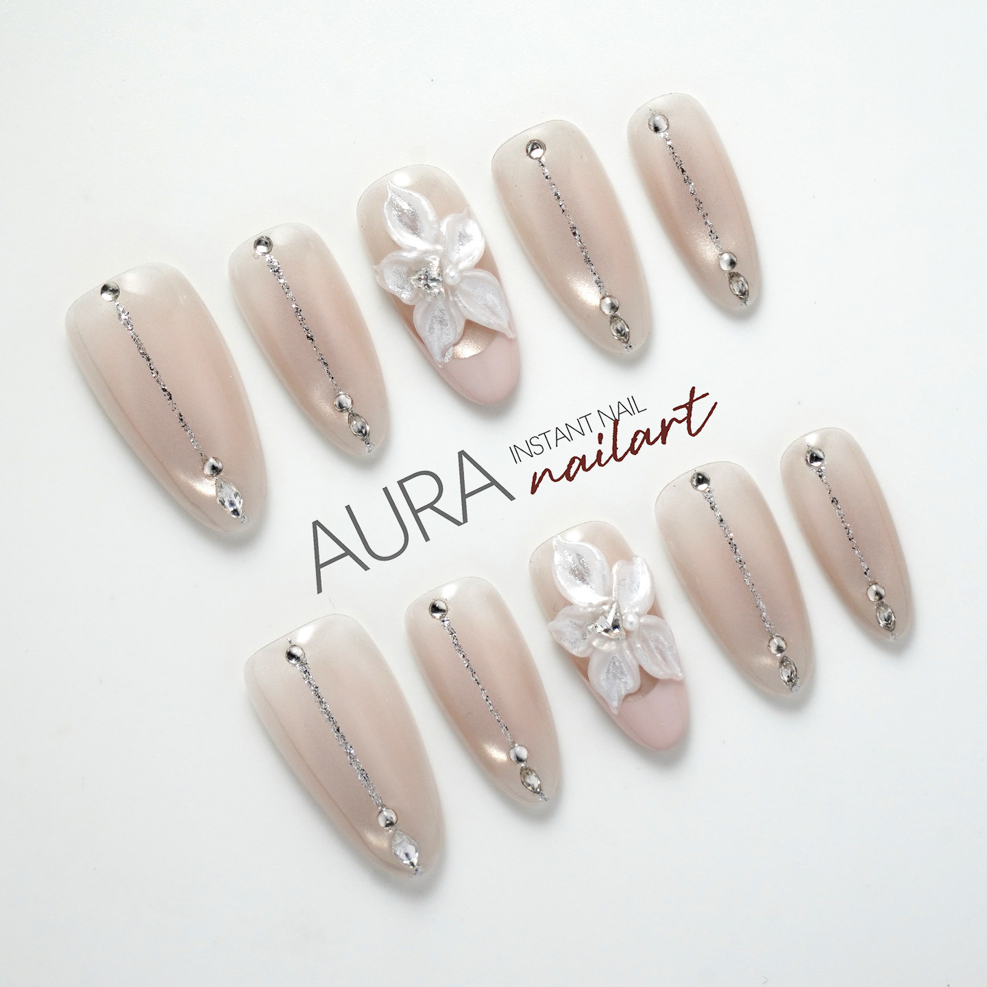 AuraNail【怦然心动】纯手工穿戴甲2026中长款气质高级感虾线美甲,彩妆/香水/美妆工具,穿戴甲/甲片,淘宝优惠券,粉丝福利购,淘宝优惠卷