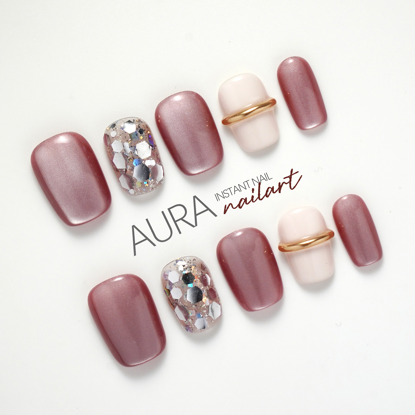 AuraNail【树莓】纯手工穿戴甲法式甜美风2026高级感细闪猫眼美甲,彩妆/香水/美妆工具,穿戴甲/甲片,淘宝优惠券,粉丝福利购,淘宝优惠卷