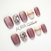 纯手工穿戴甲法式 AuraNail 树莓 甜美风2026高级感细闪猫眼美甲