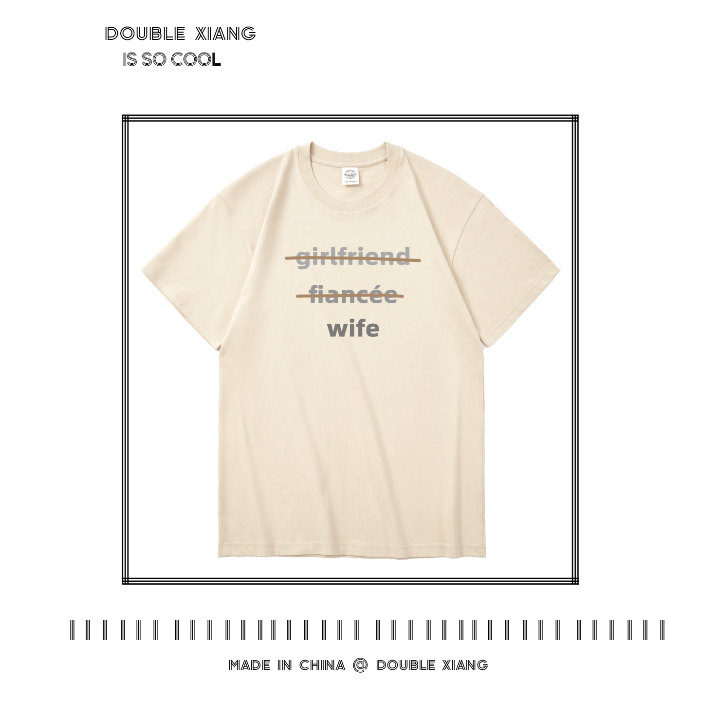 wife husband 趣味英文情侣装短袖t恤拍结婚登记照衣服丈夫妻子潮