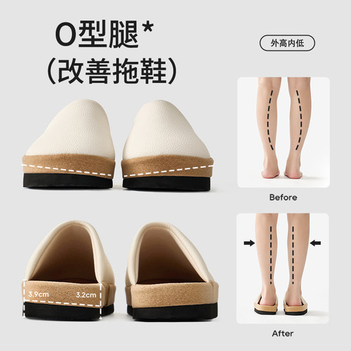 矫正O型腿改善棉拖鞋女款冬季包头训练家用室内厚底防滑外穿拖鞋