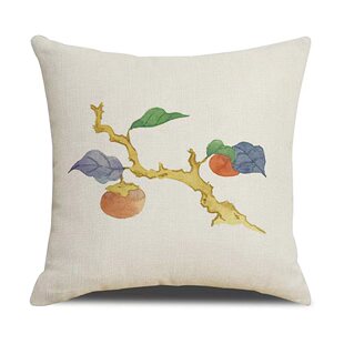 细语灯前原创【草木光阴】亚麻印花抱枕套水彩花卉