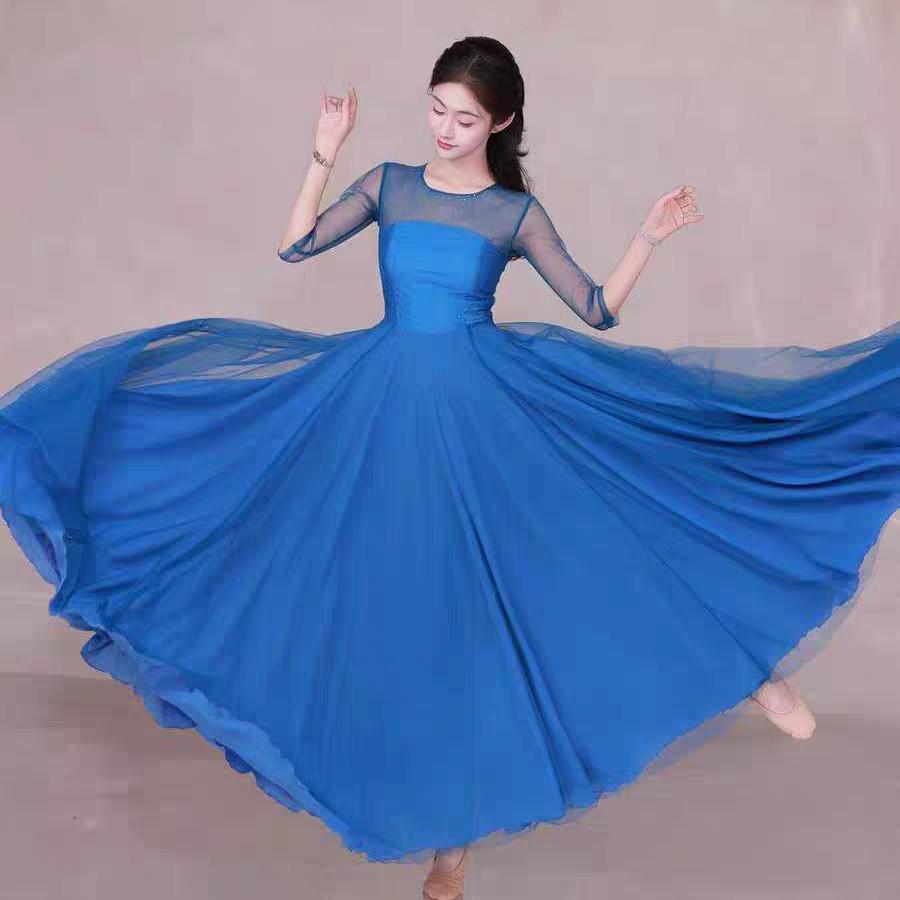 梦底刘浩存古典舞演出服女飘逸大摆裙中国舞练功服艺考表演服