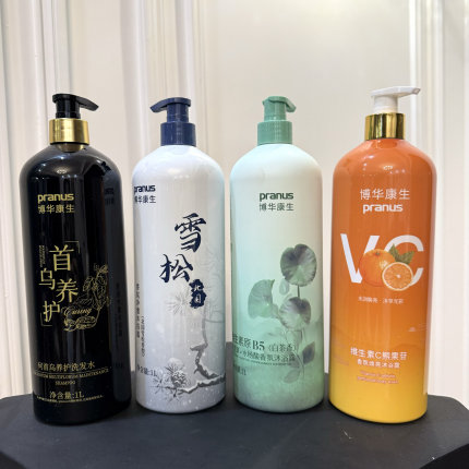 巨大1L 何首乌洗发水1000ml雪松白茶沐浴露B5水杨酸维c熊果苷焕亮