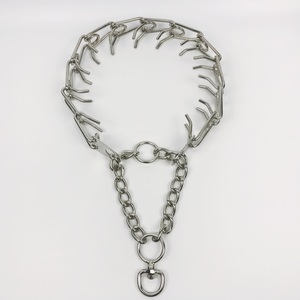 狗狗不锈钢刺激链控制链P链大型犬项圈训练颈圈训狗链防冲狗脖圈