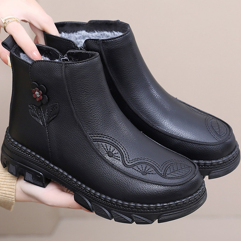 冬季老北京布鞋防水女棉鞋加绒加厚保暖中老年妈妈鞋软底防滑棉靴,女鞋,棉鞋,淘宝优惠券,粉丝福利购,淘宝优惠卷