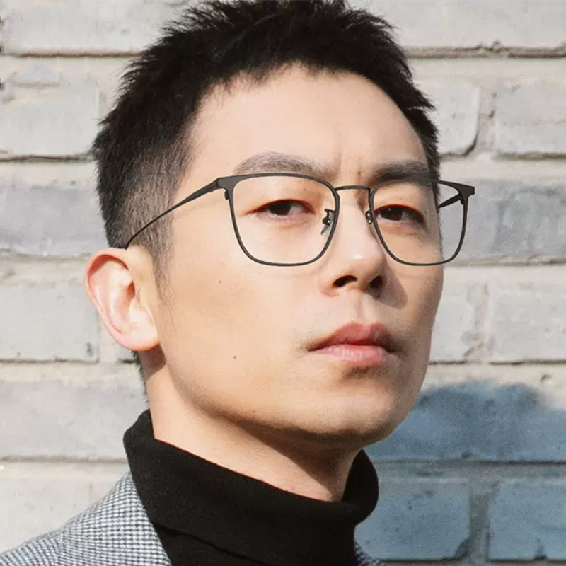 超轻纯钛眼镜框潮男网上配眼镜近视加散光防蓝光大脸眼睛男近视镜