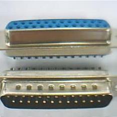 DB25公头/DB25母头+配套外壳 一套 双排25针/芯 焊线式 可拆装式