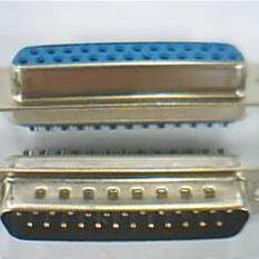 DB25公头/DB25母头+配套外壳 一套 双排25针/芯 焊线式 可拆装式