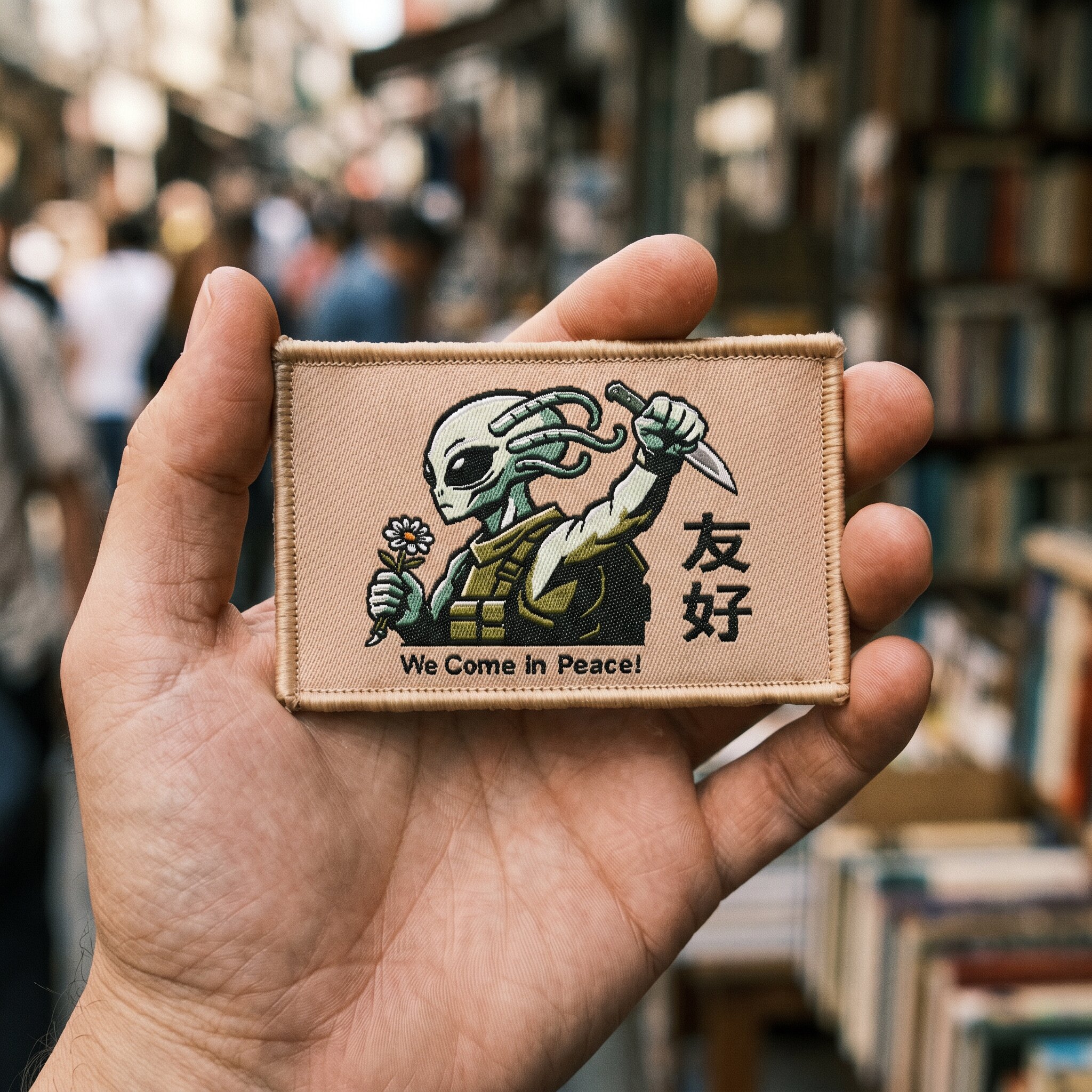 外星人战术士气章魔术贴臂章