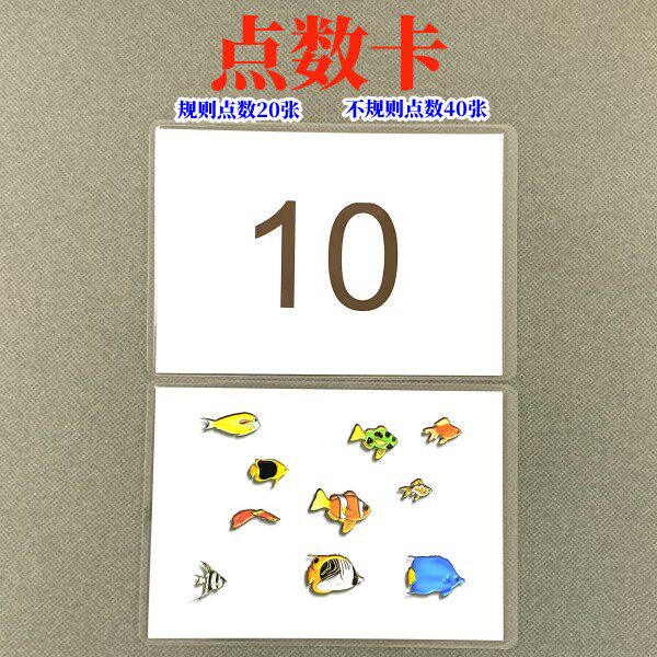 认知点数与量配对 数的概念2-5岁自闭症孤独症儿童康复训练教具卡