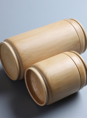 茶叶罐知竹知足竹子竹筒茶叶罐
