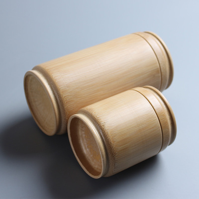 茶叶罐知竹知足竹子竹筒茶叶罐