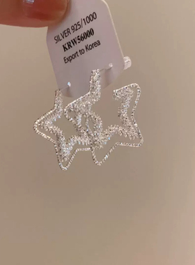 星星碎银耳钉小众高级感轻奢小众